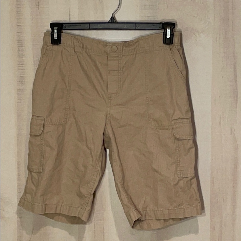Lands' End Kids Cargo Khaki Shorts Size XL